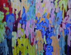 Bild 10 und 11: je 220 x 180 cm, Acryl auf Baumwolle